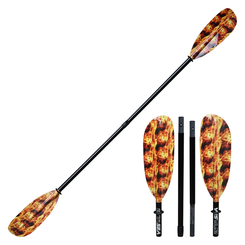 ExtaSea Fire Vario Fiberglas Doppelpaddel Kajak Paddel 4-teilig 4 ExtaSea Fire Vario Fiberglas Doppelpaddel Kajak Paddel 4-teilig – Bild 2