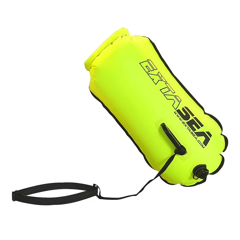 ExtaSea Wasserdichter Packsack 28L Trockentasche Schwimmboje Gelb 4 ExtaSea Wasserdichter Packsack 28L Trockentasche Schwimmboje Gelb – Bild 2